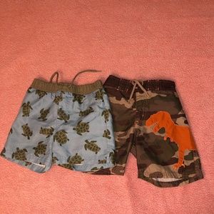 2 Pairs of Gymboree Swimming Trunks